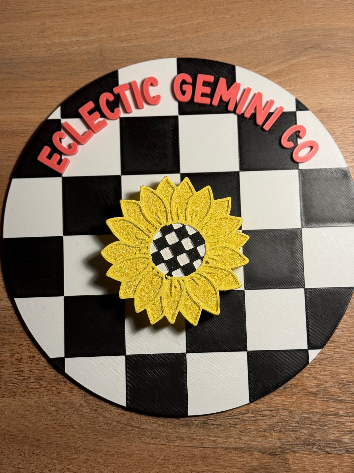 Checkered Flower- Custom Freshie