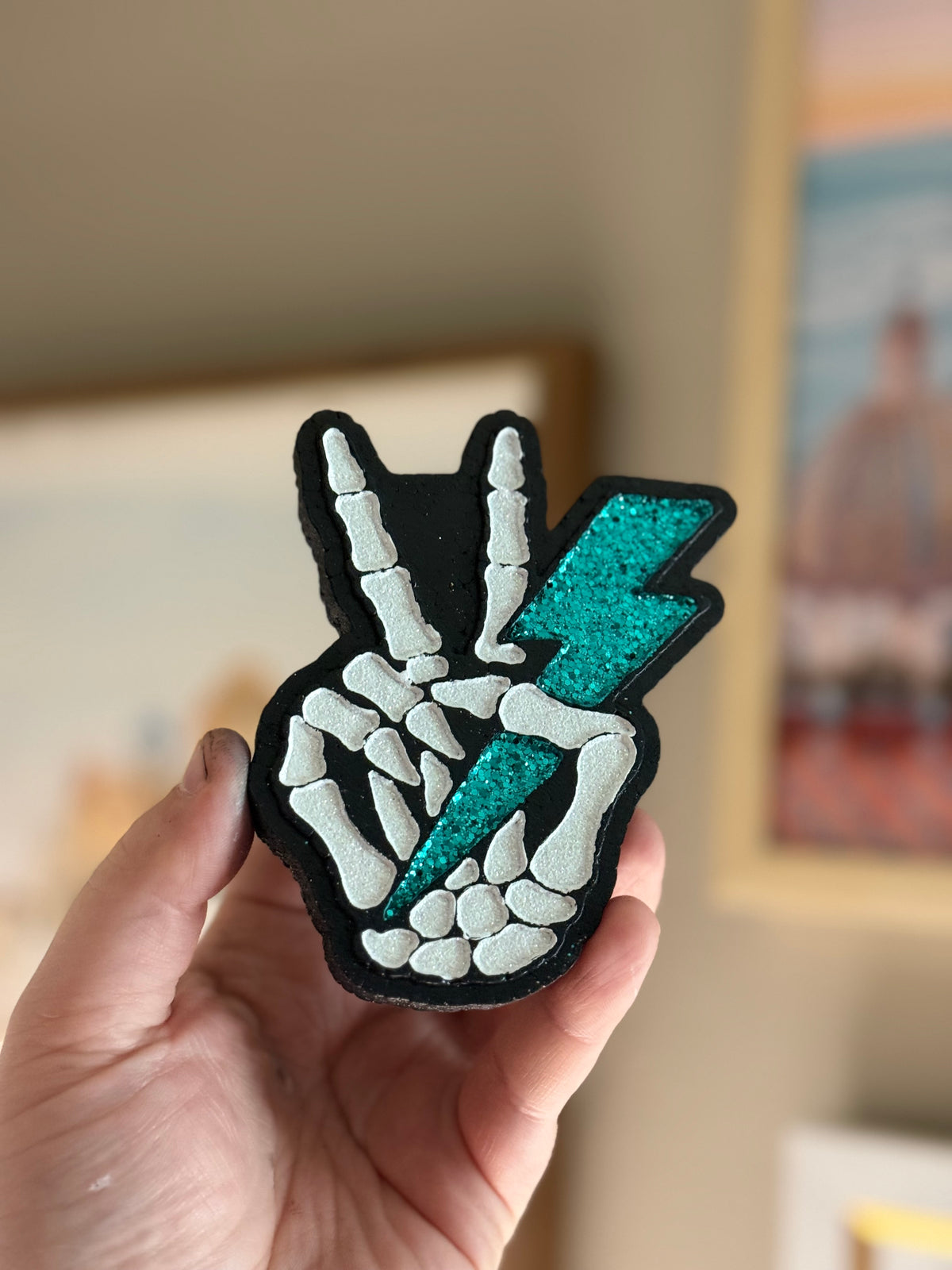 Skeleton Peace Bolt Custom Freshie