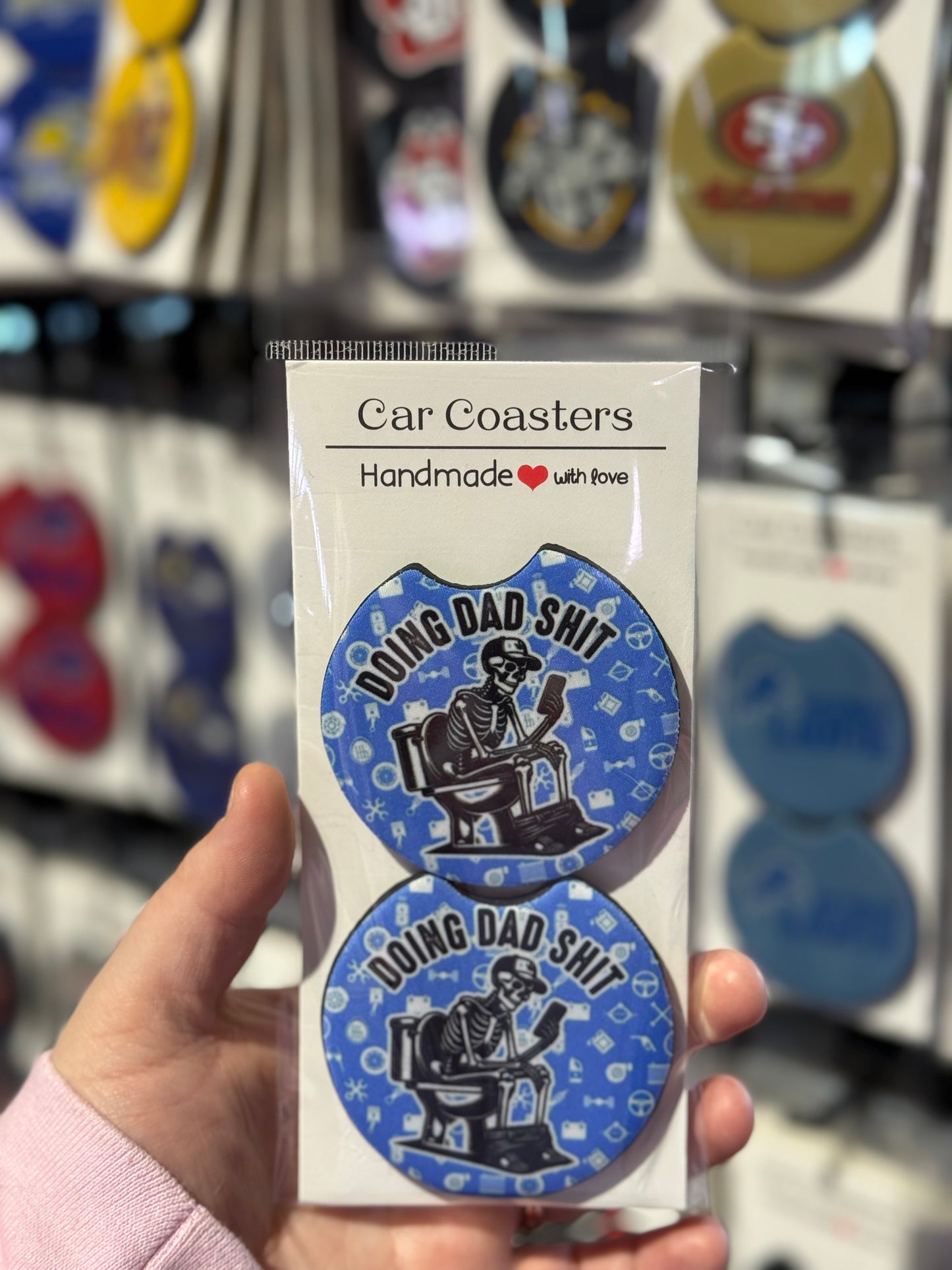 Doing Dad Shit Car Coaster Set