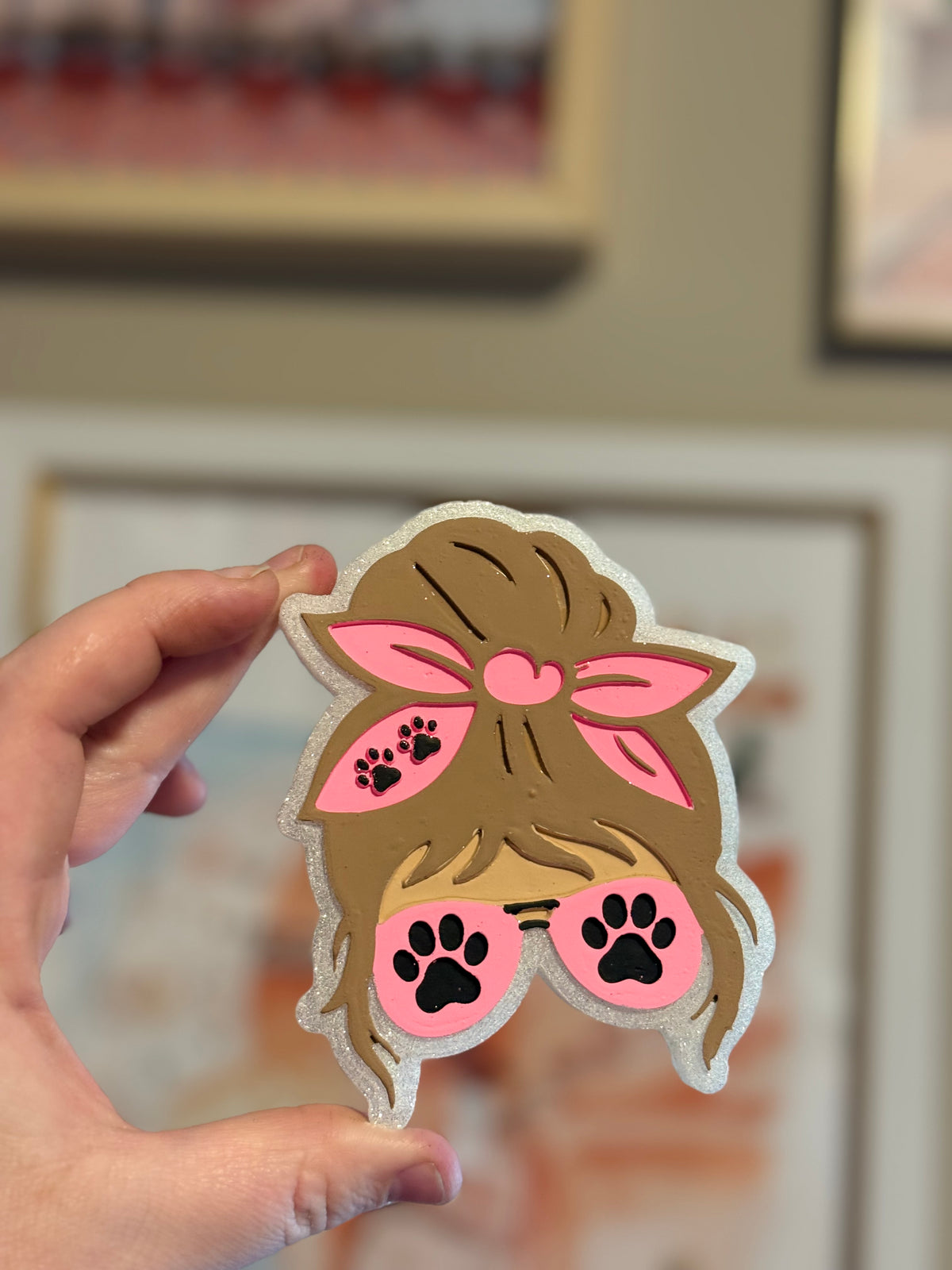 Dog Paw Bun Custom Freshie
