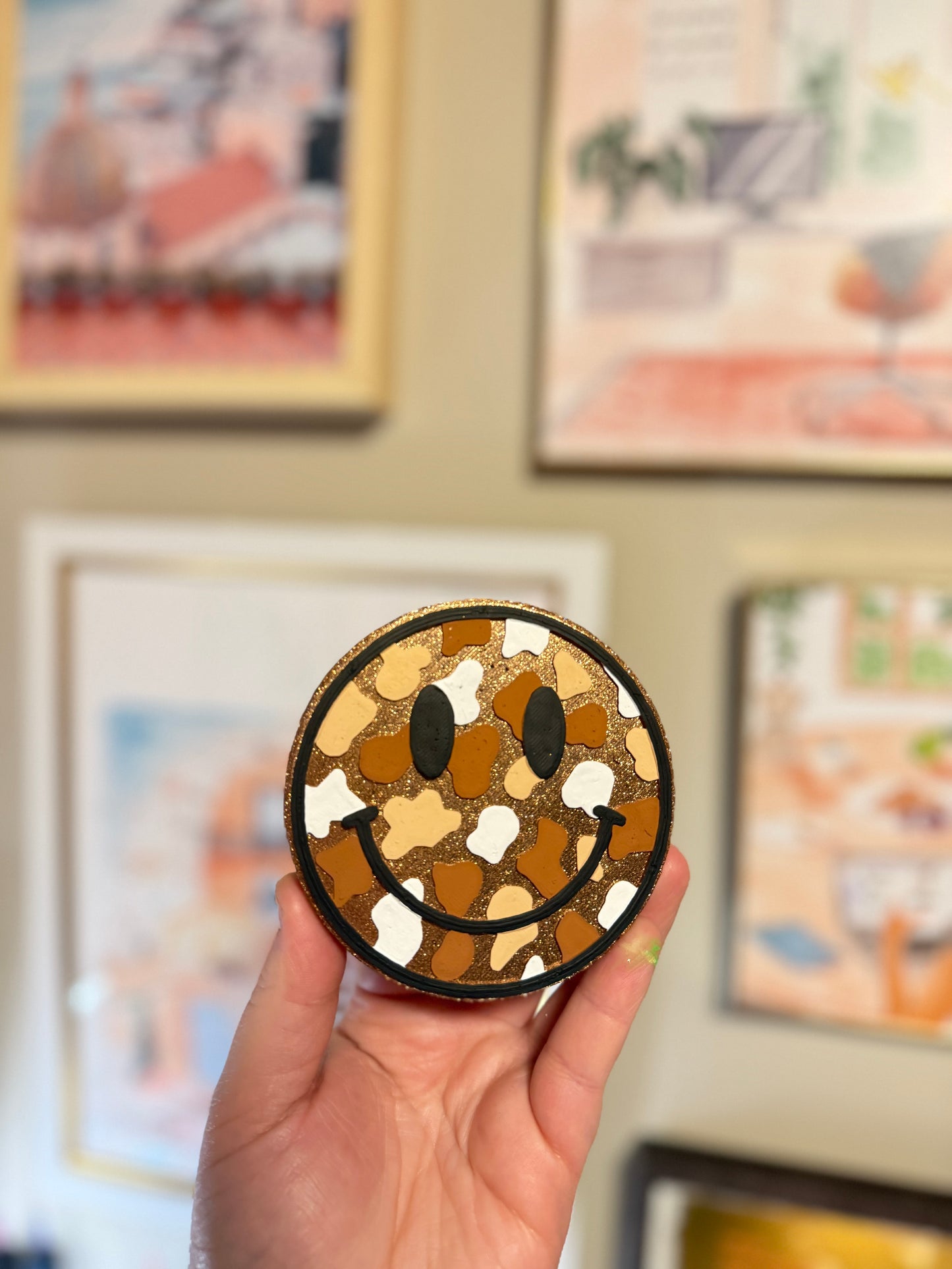 Cow Print Smiley - Custom