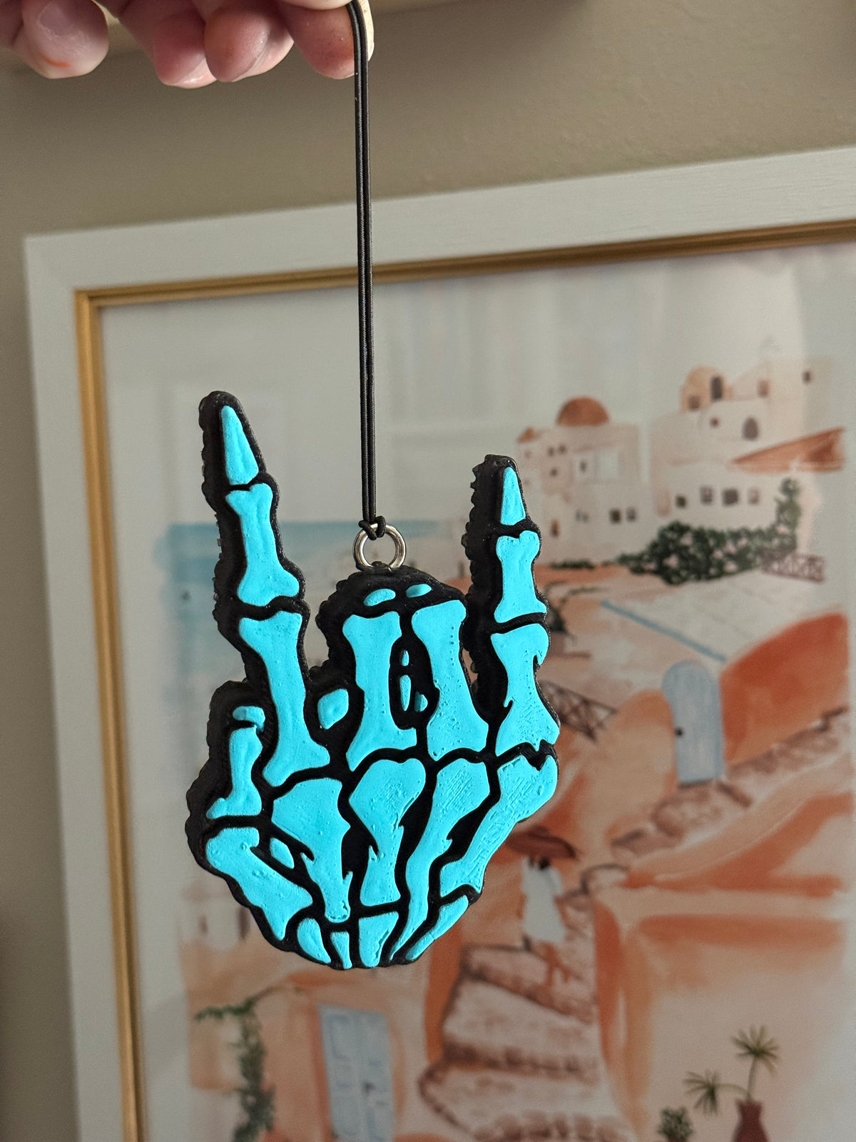 Rock On Skeleton Hand Custom Freshie