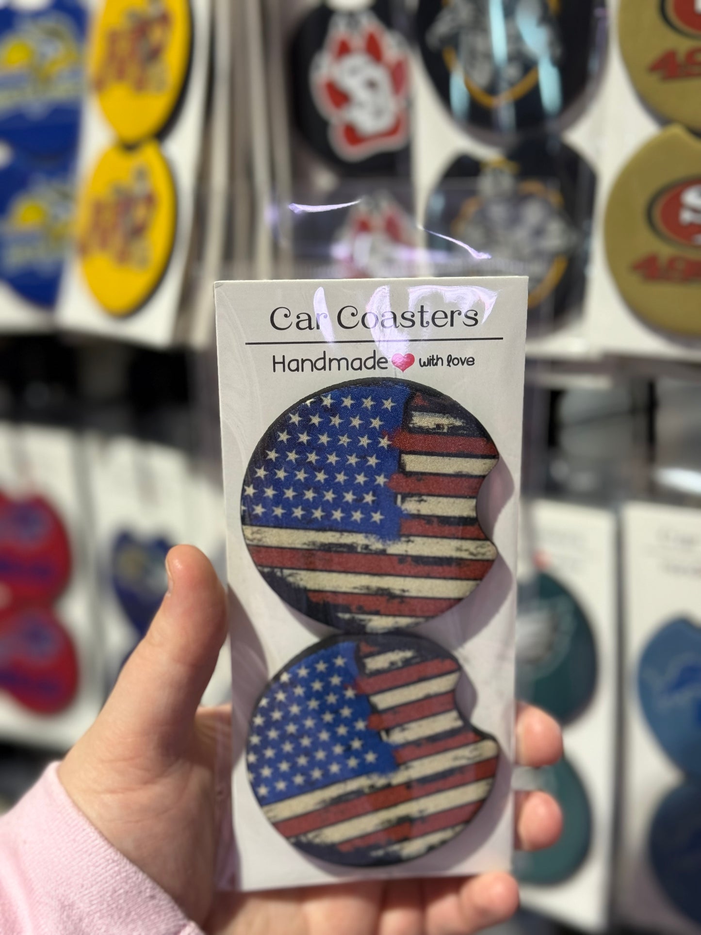 Flag Car Coaster Set