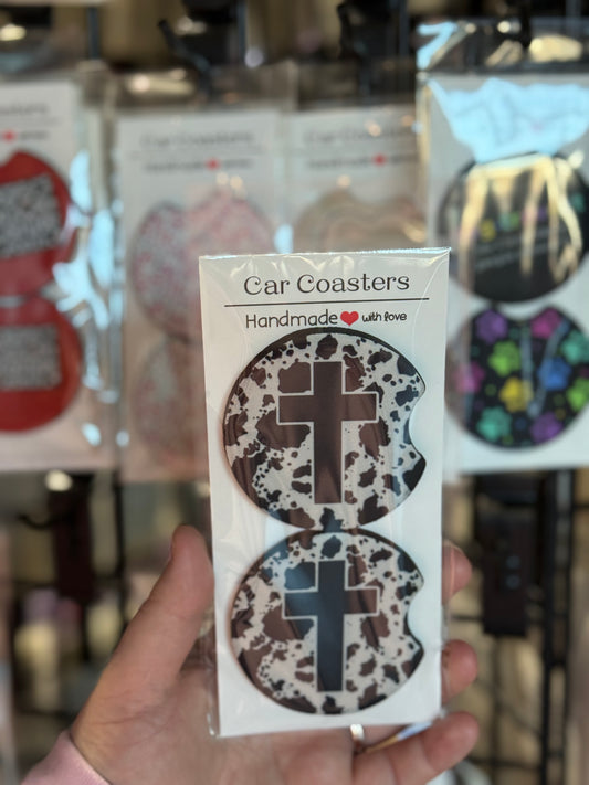Western Cross Car Coaster Set