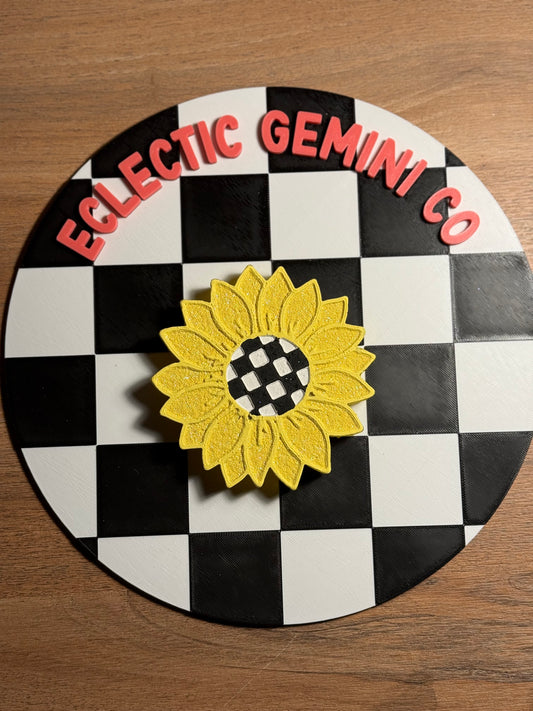 Checkered Flower- Custom Freshie