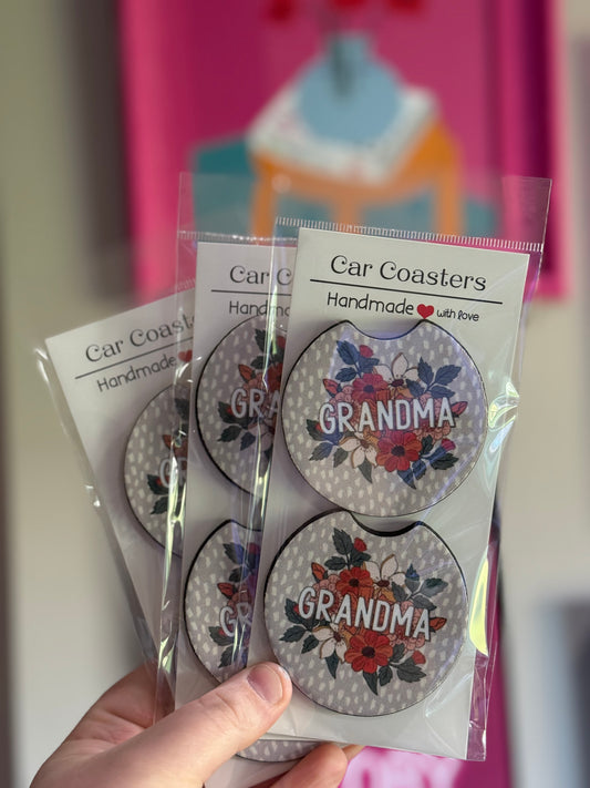 Grandma Car Coaster Set