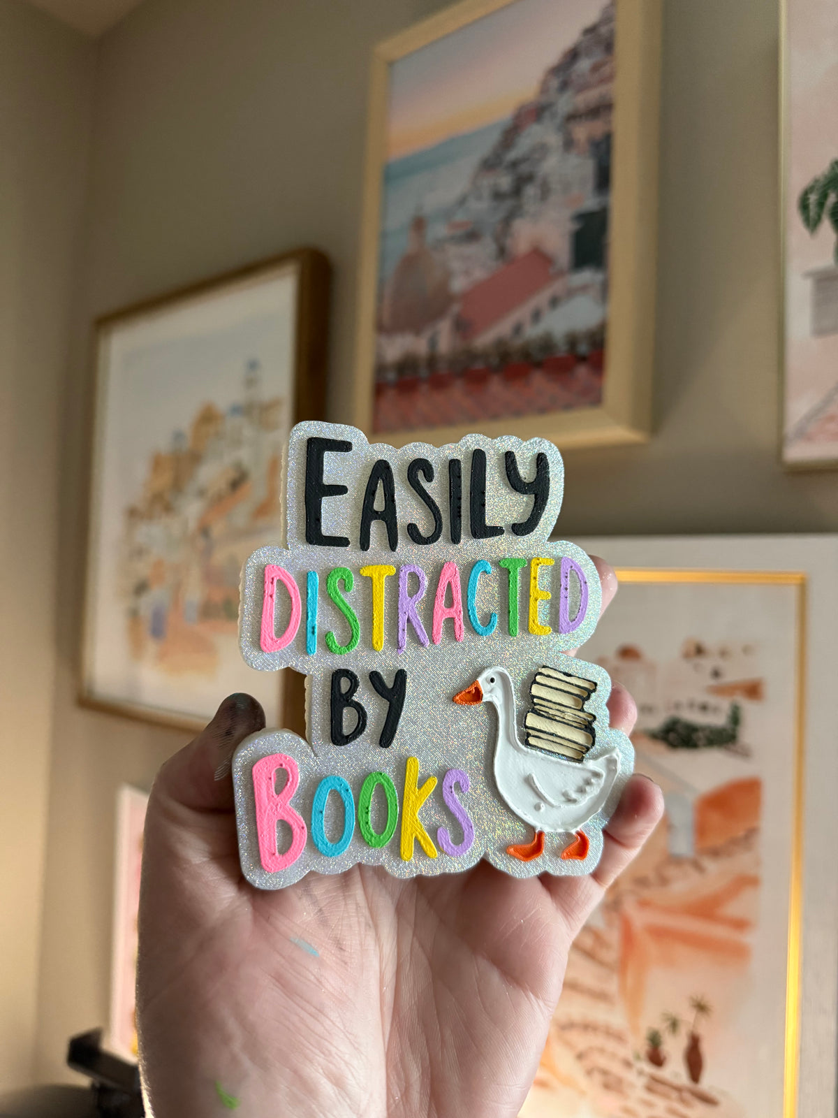 Distracted By Books Custom Freshie