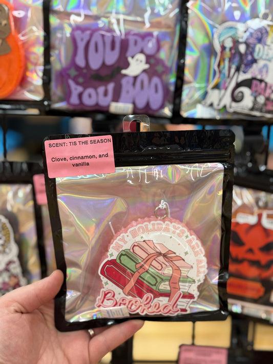 All Booked For Christmas - Custom Freshie