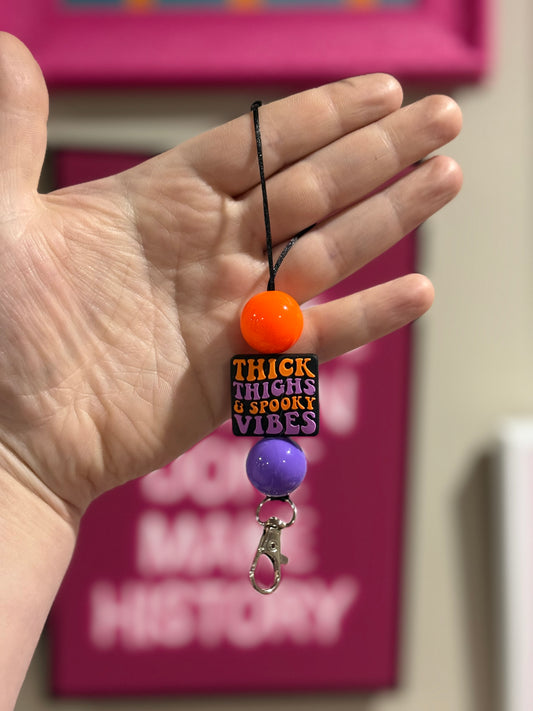 Thick Thighs Spooky Vibes Freshie Hanger