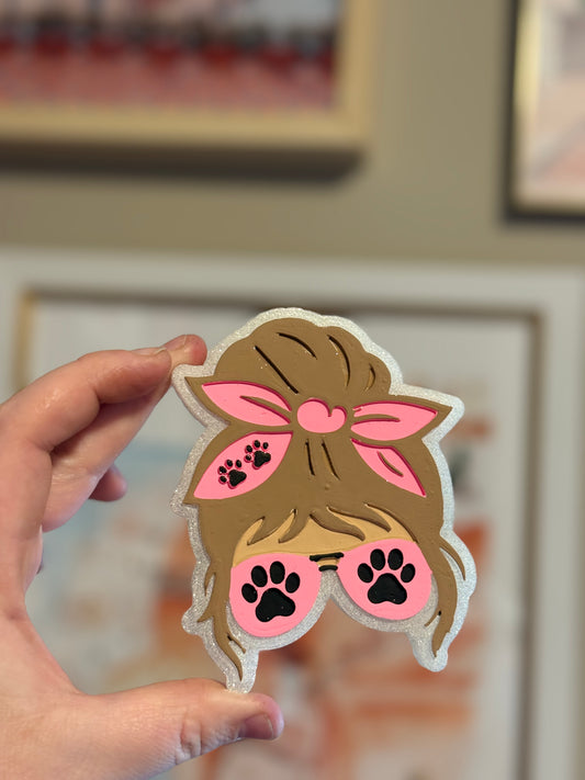 Dog Paw Bun Custom Freshie