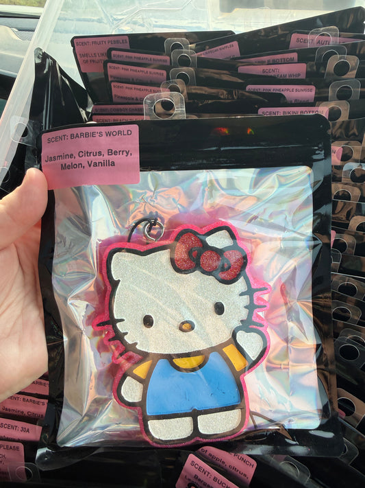 Kitty Waving Custom Freshie