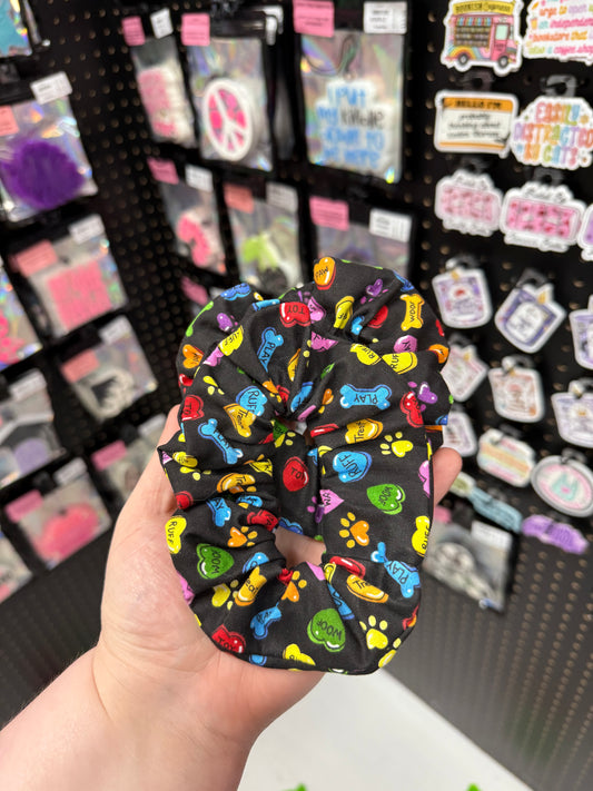 Rainbow Dog Scrunchie