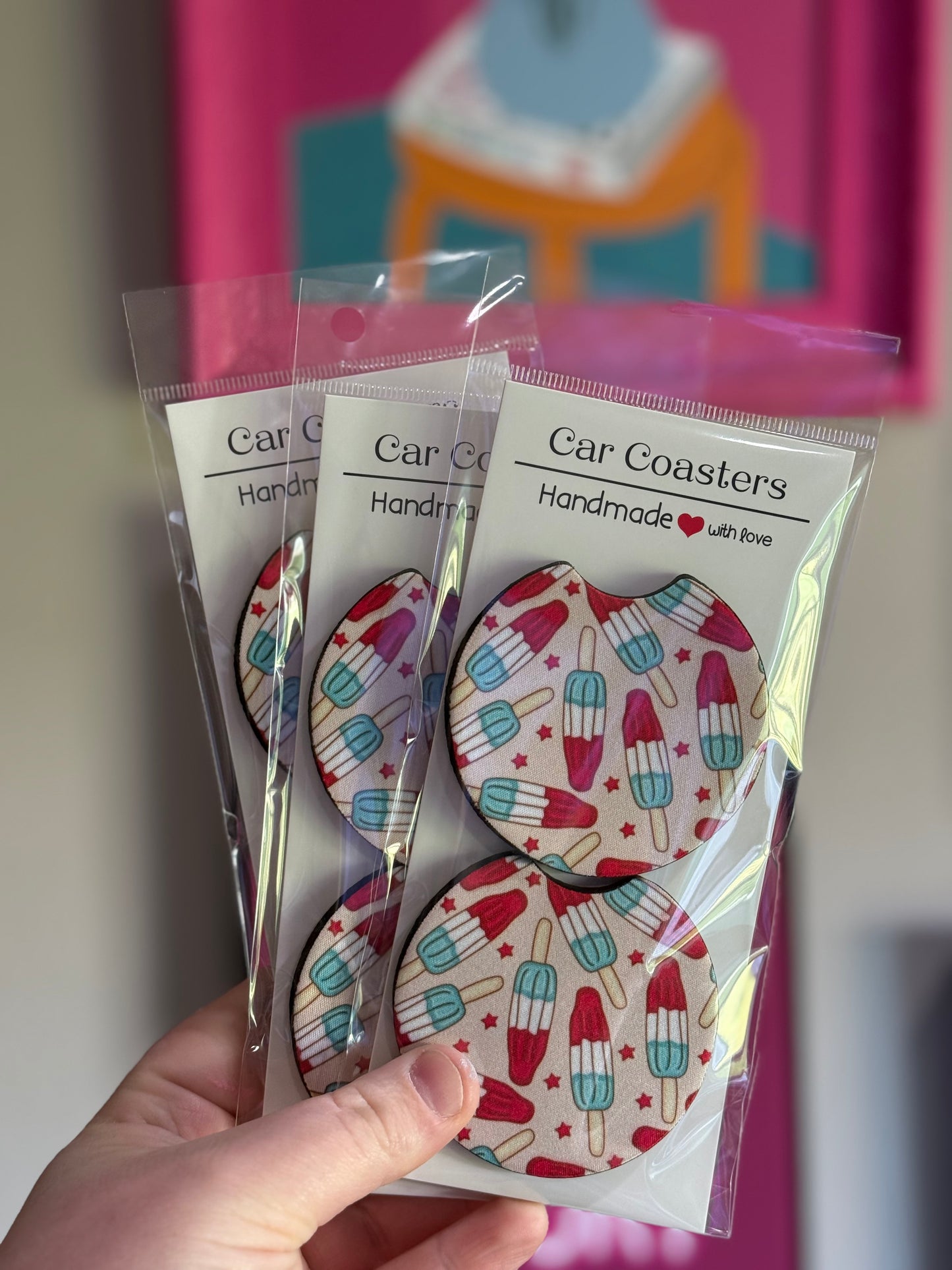 Popsicles Car Coaster Set