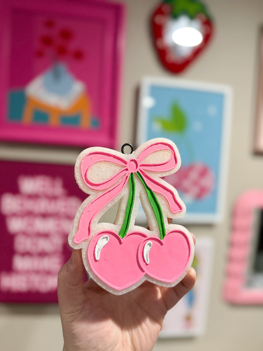 Pink Cherry Bow - Custom