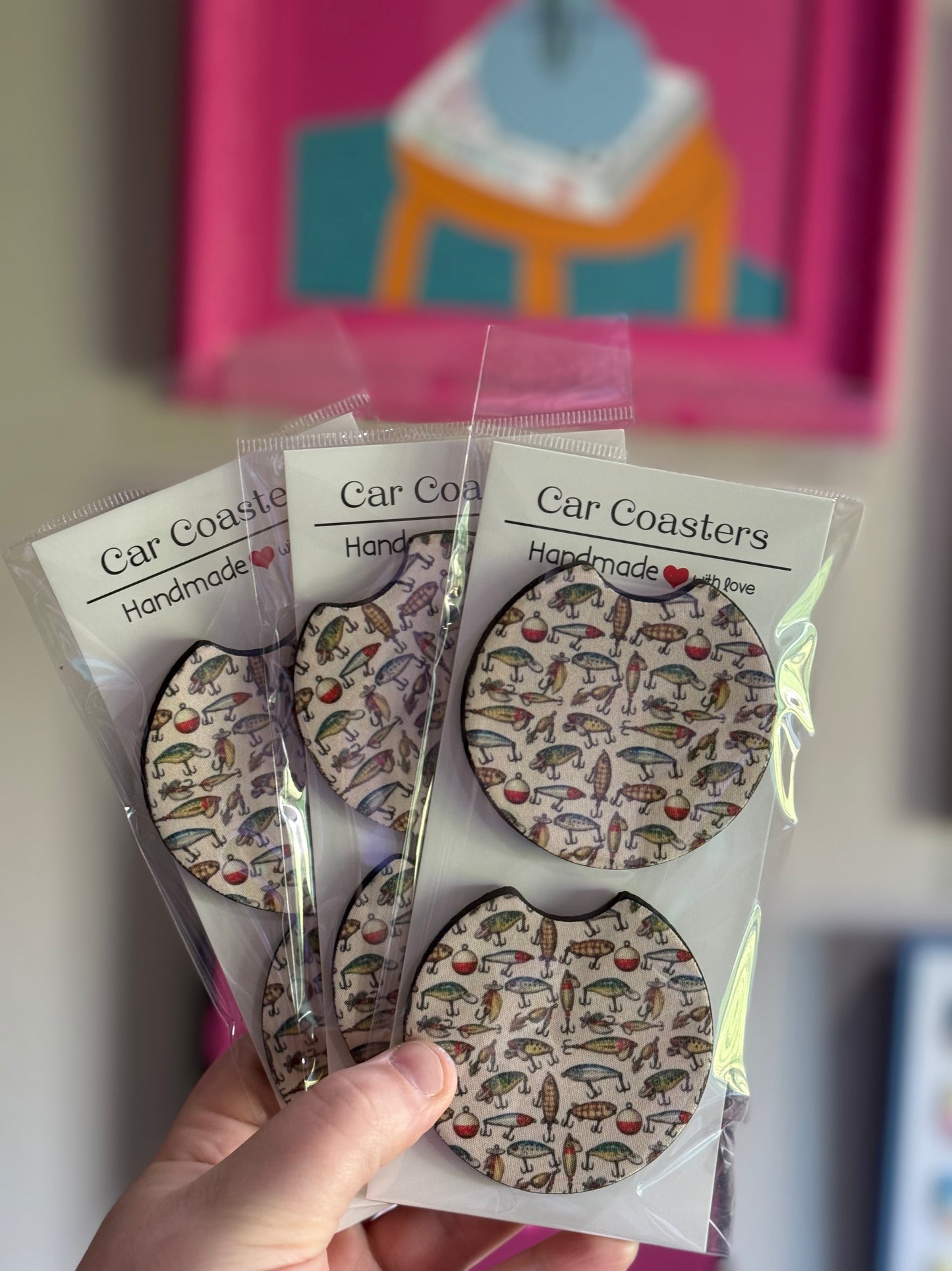 Fishing Car Coaster Set