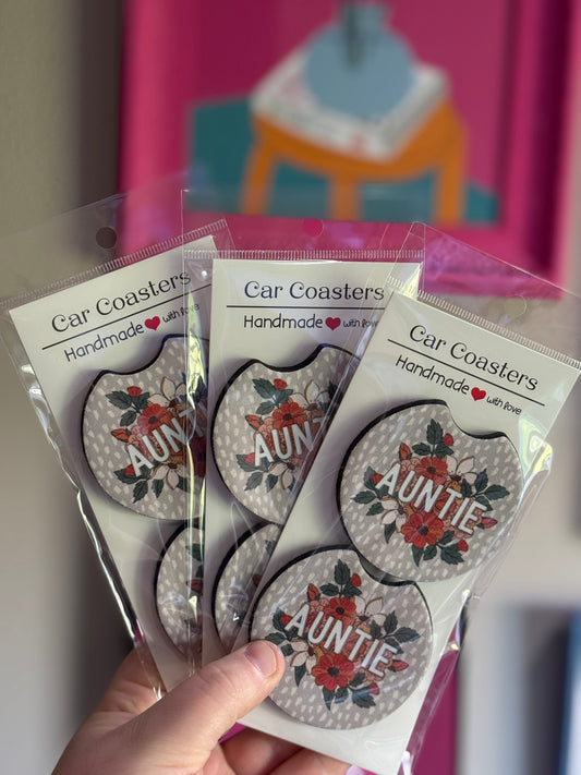 AUNTIE Car Coaster Set