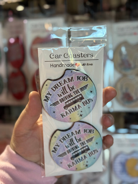 Karma Bus Car Coaster Set