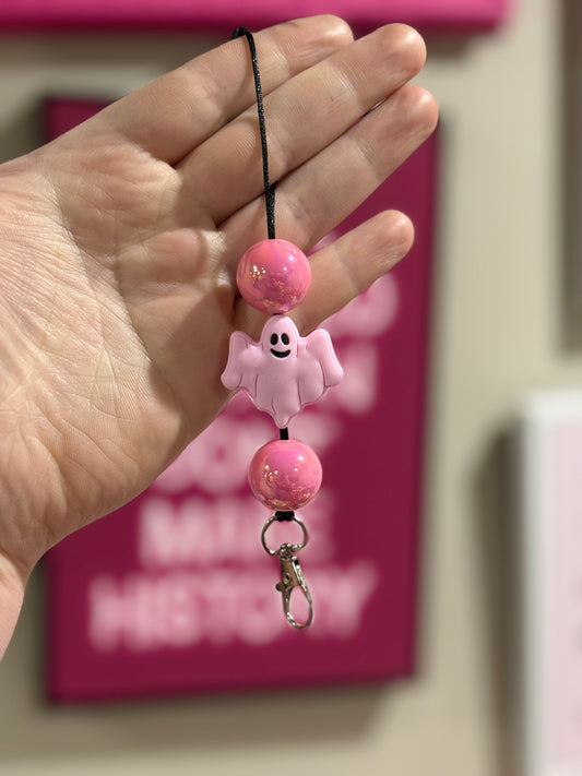 Pink Ghost Freshie Hanger