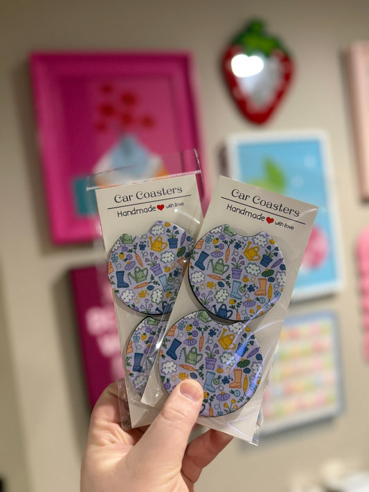 Gardening Car Coaster Set