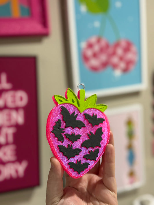 Pink Strawberry Bats - Custom