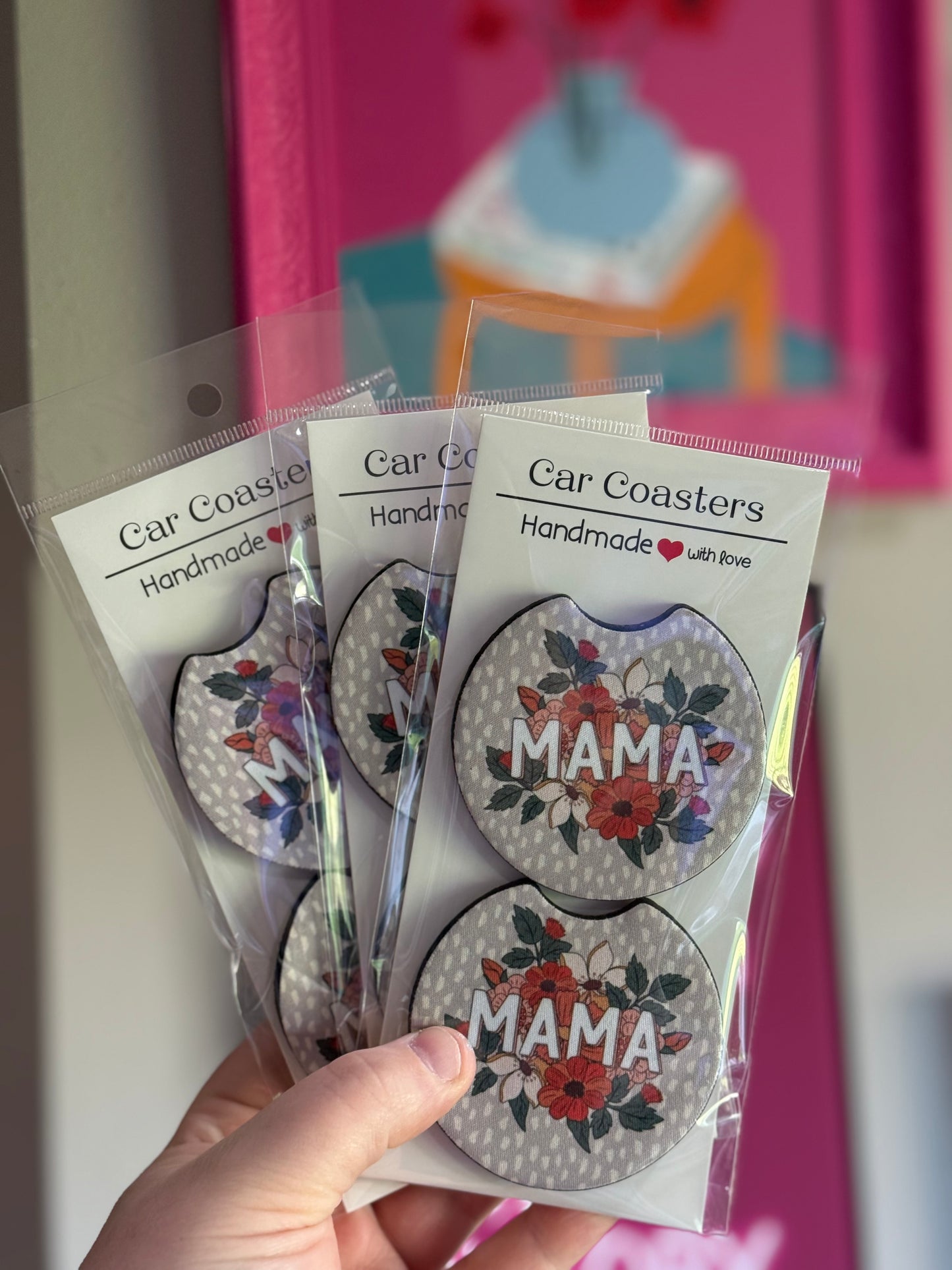 MAMA Car Coaster Set