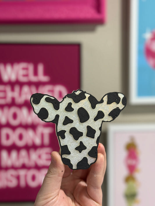 Black/White Cow Head - Custom